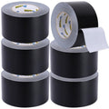 6 Pack 3 in Duct Tape Black Heavy Duty 55 Yards x 3 Inch